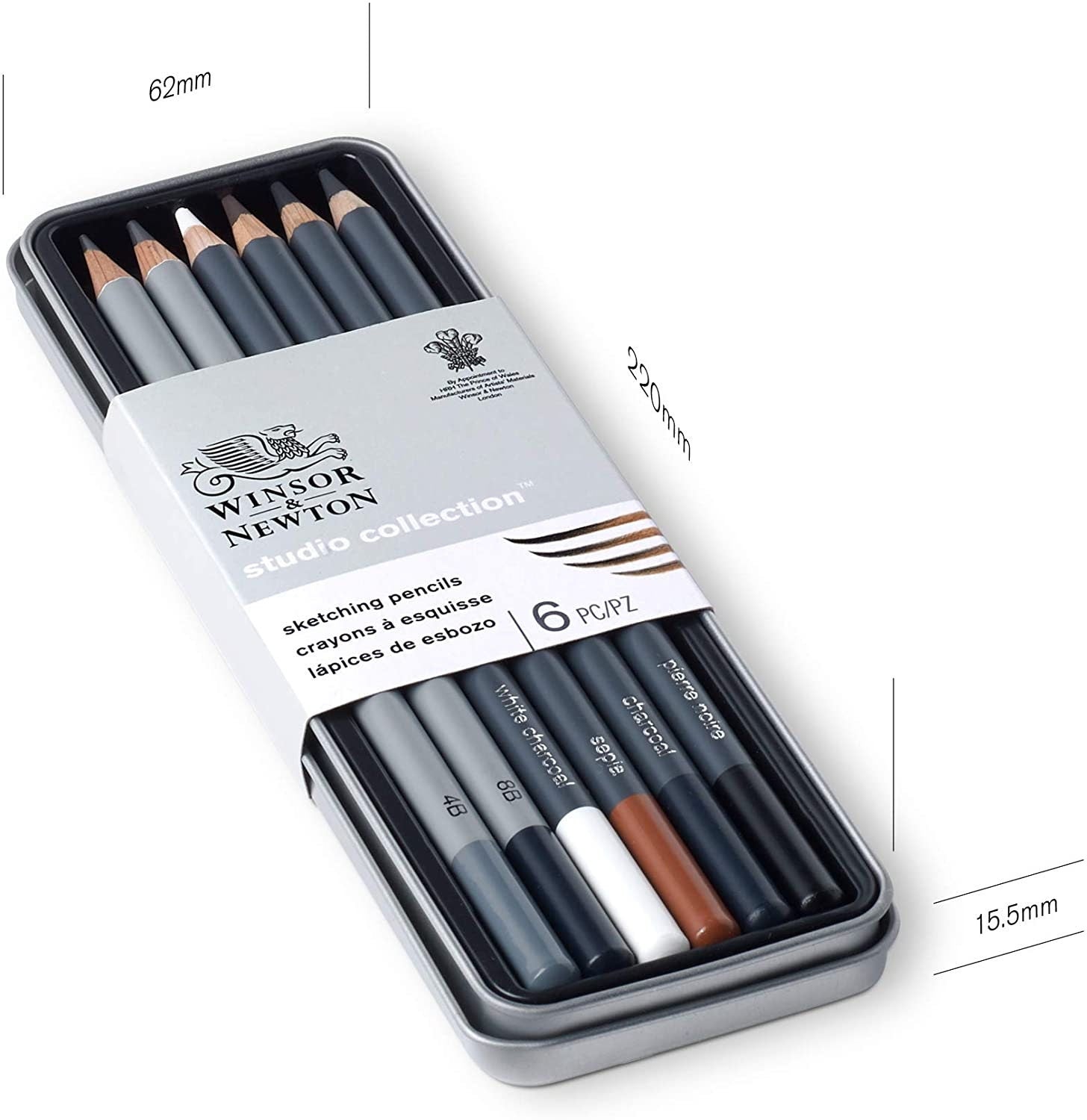 Winsor & Newton Studio Collection Sketching Pencils Set of 6