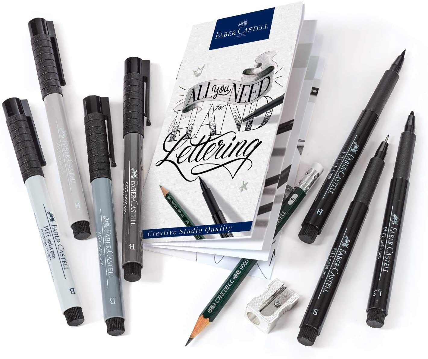 Faber-Castell Calligraphy Pitt Artist Pen Set - 6 Multi Colored Calligraphy  Pens